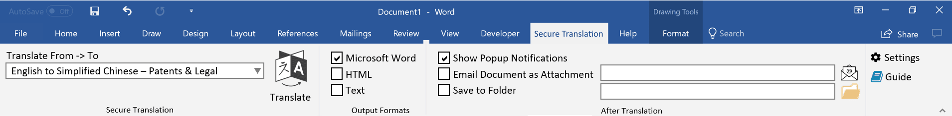 Microsoft Office Ribbon Bar